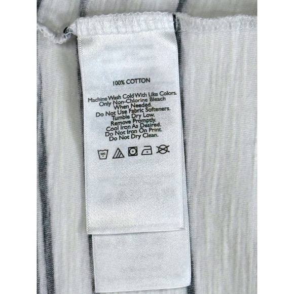 Eddie Bauer Top, Long Sleeve Striped Boat Neck, Snap Shoulder,‎ Women's Sz L-EUC - Picture 5 of 6